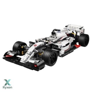 Klocki Konstrukcyjne Samochód Wyścigowy F1 Biało-Czerwony 1235 el. LEAN TOYS