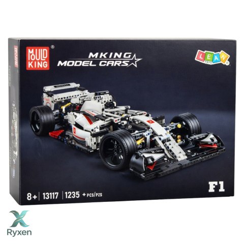 Klocki Konstrukcyjne Samochód Wyścigowy F1 Biało-Czerwony 1235 el. LEAN TOYS