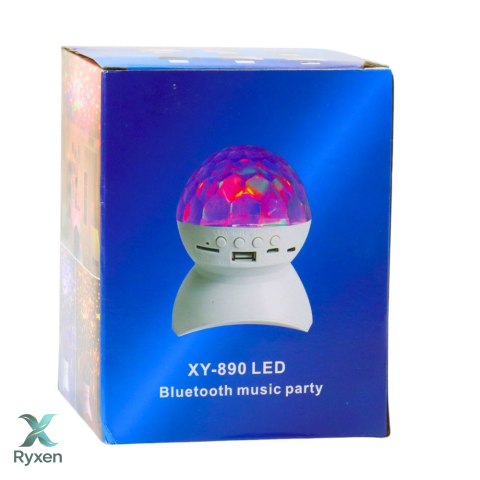 Lampka Nocna Projektor Gwiazd Głośnik 3w1 LED Bluetooth Biała LEAN