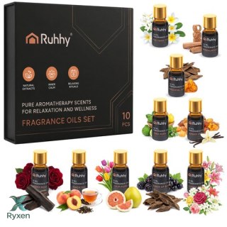 Olejek zapachowy - zestaw 10szt. 10ml Ruhhy 27222 RUHHY