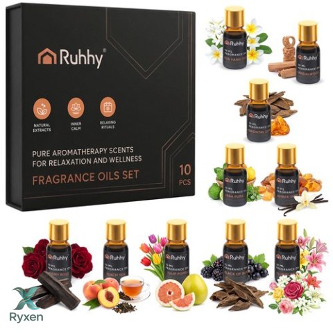 Olejek zapachowy - zestaw 10szt. 10ml Ruhhy 27222 RUHHY