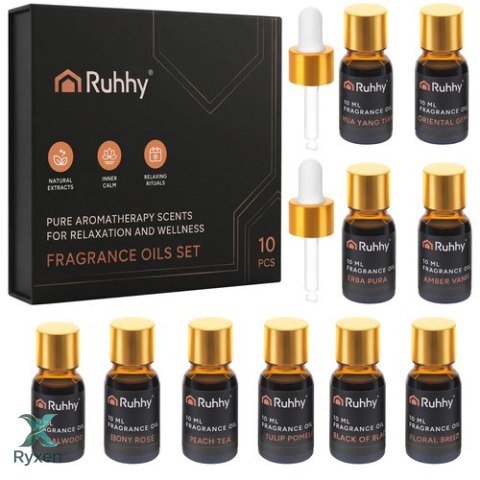 Olejek zapachowy - zestaw 10szt. 10ml Ruhhy 27222 RUHHY