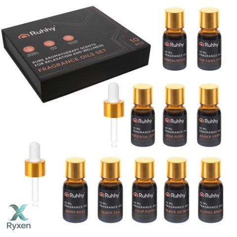 Olejek zapachowy - zestaw 10szt. 10ml Ruhhy 27222 RUHHY