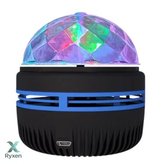 Projektor Kula Lampka Nocna Kolorowe Światła LED Pilot 360° LEAN