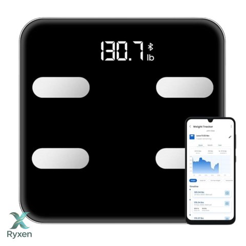 Waga Elektroniczna Łazienkowa Funkcja Smart Bluetooth BMI BMR Aplikacja LEAN