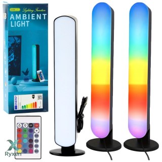 Zestaw Lampy Ambient RGB LED Gamingowe na Biurko Pilot 2 szt. LEAN