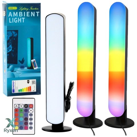 Zestaw Lampy Ambient RGB LED Gamingowe na Biurko Pilot 2 szt. LEAN