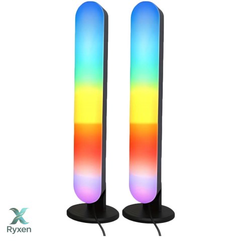 Zestaw Lampy Ambient RGB LED Gamingowe na Biurko Pilot 2 szt. LEAN