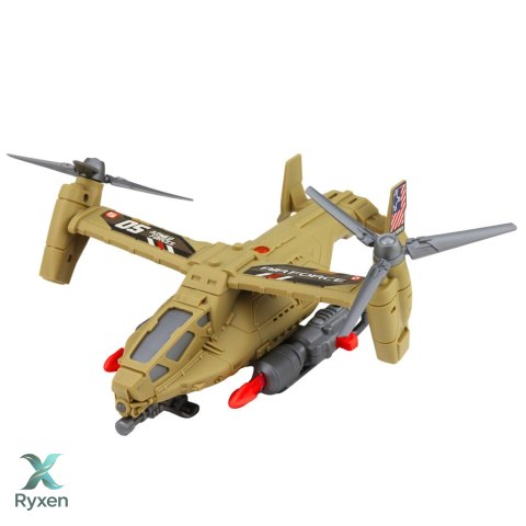 Zestaw Militarny Wojskowy Helikopter Czołg Poduszkowiec Żołnierz Baza LEAN TOYS