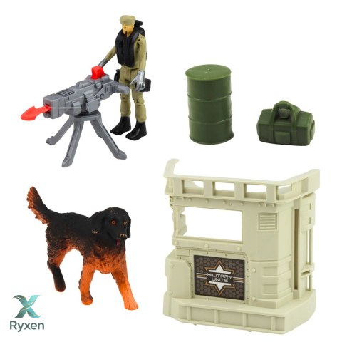 Zestaw Militarny Wojskowy Helikopter Czołg Poduszkowiec Żołnierz Baza LEAN TOYS