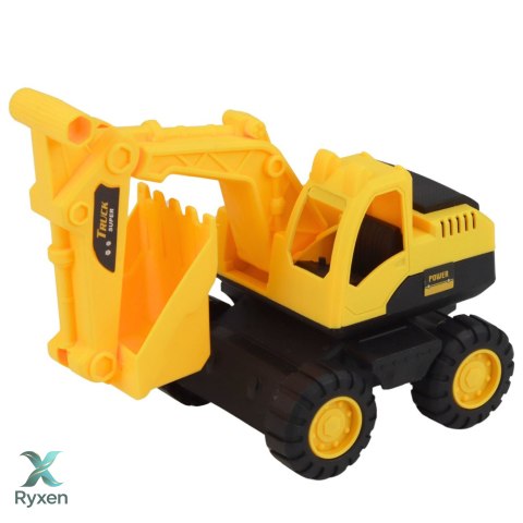 Zestaw Pojazdy Budowlane Ciężarówka Laweta Koparka Wywrotka Światła Dźwięk LEAN TOYS