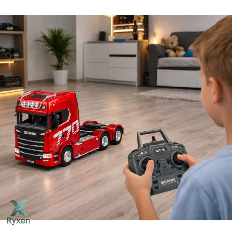 Ciągnik Siodłowy Scania Zdalnie Sterowany RC Huina 1501 Czerwony 1:18 HUINA