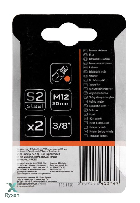 Końcówka Spline M12 x 30 mm, S2, 2 szt. NEO TOOLS