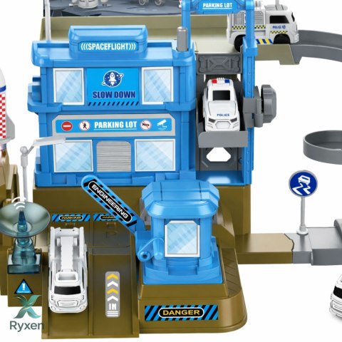 Kosmiczna Stacja Interaktywna Parking Rakieta Światła Dźwięki LEAN TOYS