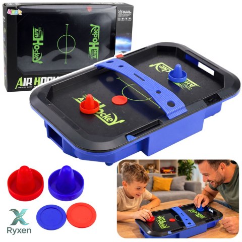 Stół Air Hockey Stołowy Gra Zręcznościowa Dla Dzieci Krążki 43x26 cm LEAN TOYS
