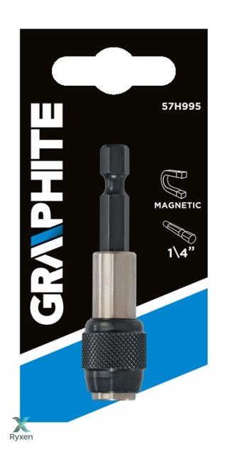 Uchwyt magnetyczny do końcówek wkrętakowych 60 mm, trzpień 1/4" GRAPHITE