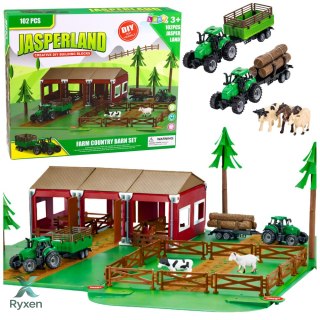 Zestaw Farma Gospodarstwo Zagroda Traktory Zwierzęta 102 el. LEAN TOYS