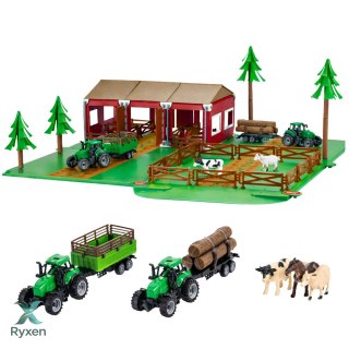 Zestaw Farma Gospodarstwo Zagroda Traktory Zwierzęta 102 el. LEAN TOYS
