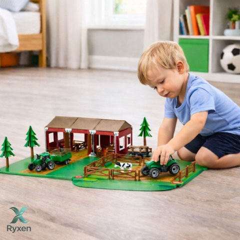 Zestaw Farma Gospodarstwo Zagroda Traktory Zwierzęta 102 el. LEAN TOYS