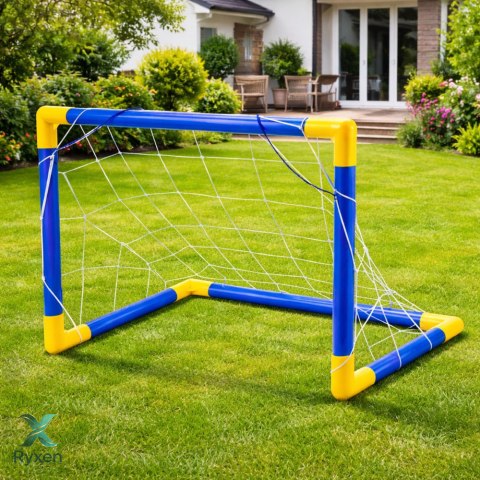 Zestaw Sportowy Do Gry W Piłkę Nożną Bramka Piłkarska Piłka Pompka 62x40cm LEAN TOYS