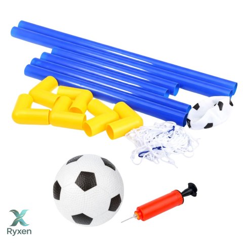 Zestaw Sportowy Do Gry W Piłkę Nożną Bramka Piłkarska Piłka Pompka 62x40cm LEAN TOYS