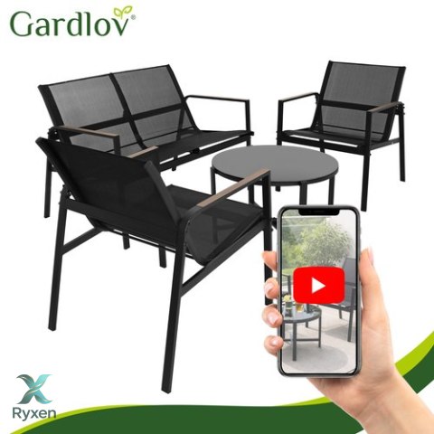 Zestaw mebli balkonowych - 4el. Gardlov GARDLOV