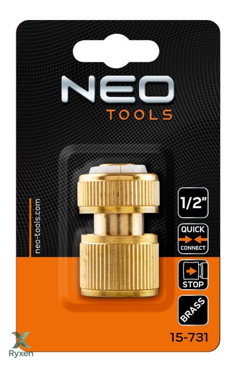 Złączka STOP 1/2", mosiężna NEO TOOLS