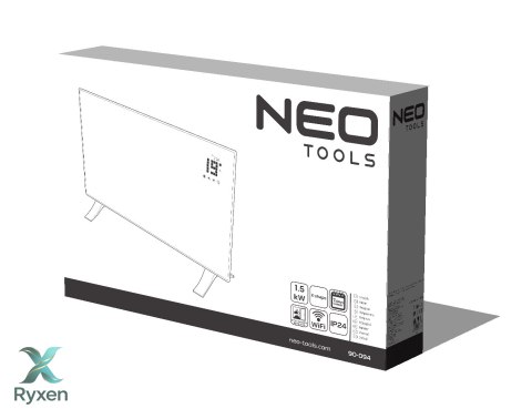 Grzejnik konwektorowy elektryczny 1500W, IP24, WIFI NEO TOOLS