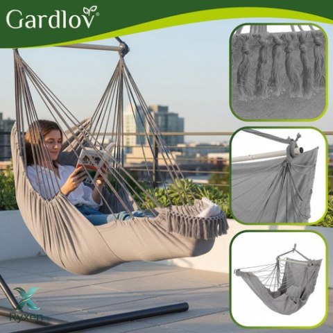 Huśtawka - fotel wiszący 210cm szary Gardlov GARDLOV