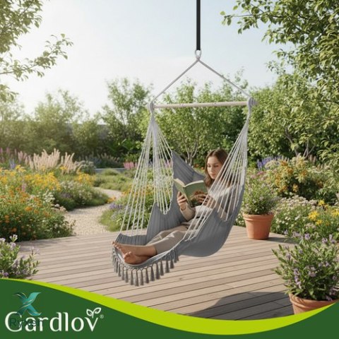 Huśtawka - fotel wiszący 210cm szary Gardlov GARDLOV