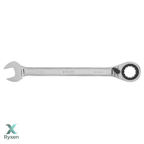 Klucz płasko-oczkowy z grzechotką i przełącznikiem 24 mm NEO TOOLS