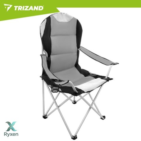 Krzesło wędkarskie czarno-szare Trizand TRIZAND