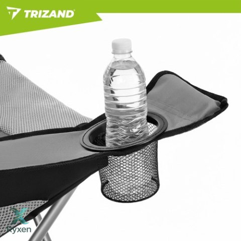 Krzesło wędkarskie czarno-szare Trizand TRIZAND