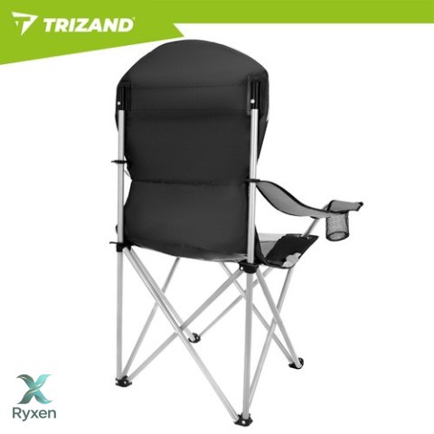 Krzesło wędkarskie czarno-szare Trizand TRIZAND