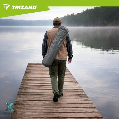 Krzesło wędkarskie czarno-szare Trizand TRIZAND