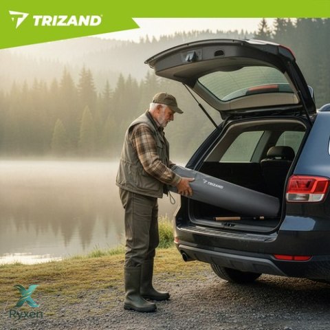 Krzesło wędkarskie czarno-szare Trizand TRIZAND