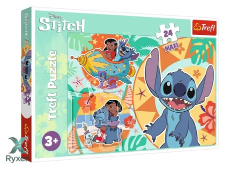 Puzzle - 24 Maxi - Wesoły dzień Lilo i Stitch - Trefl 14365 TREFL PUZZLE