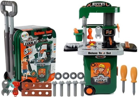 Zestaw Narzędzi w Walizce Na Kółkach Warsztat Piła Śrubokręt LEAN TOYS