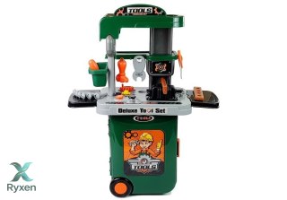 Zestaw Narzędzi w Walizce Na Kółkach Warsztat Piła Śrubokręt LEAN TOYS