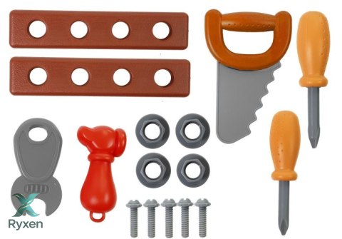 Zestaw Narzędzi w Walizce Na Kółkach Warsztat Piła Śrubokręt LEAN TOYS