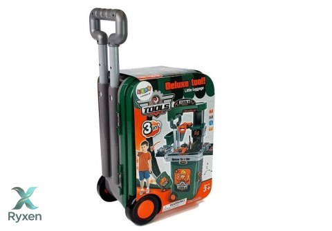 Zestaw Narzędzi w Walizce Na Kółkach Warsztat Piła Śrubokręt LEAN TOYS