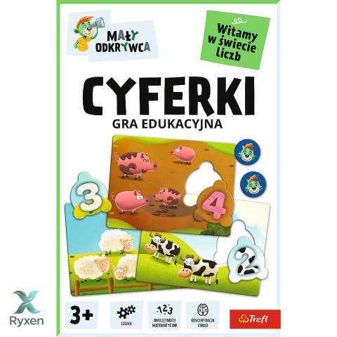 Gra edukacyjna dla dzieci Cyferki Mały Odkrywca Trefl 02810 TREFL GRY