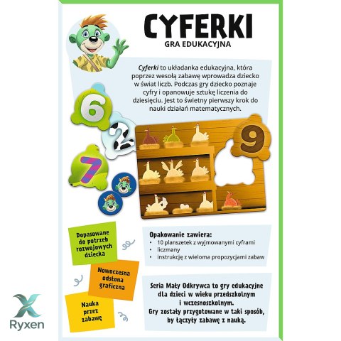 Gra edukacyjna dla dzieci Cyferki Mały Odkrywca Trefl 02810 TREFL GRY