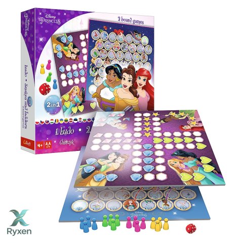 Gra planszowa 2w1 Chińczyk Węże i drabiny Disney Princess Trefl 02418 TREFL GRY