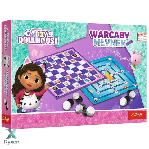 Gra planszowa Warcaby i Młynek Koci Domek Gabi Trefl 02800 TREFL GRY