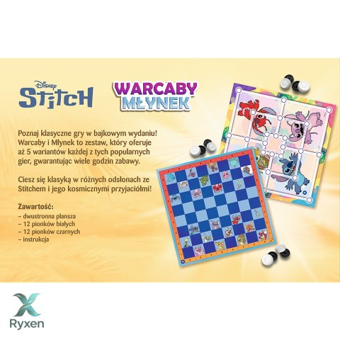 Gra planszowa Warcaby i Młynek Lilo & Stitch Trefl 02799 TREFL GRY