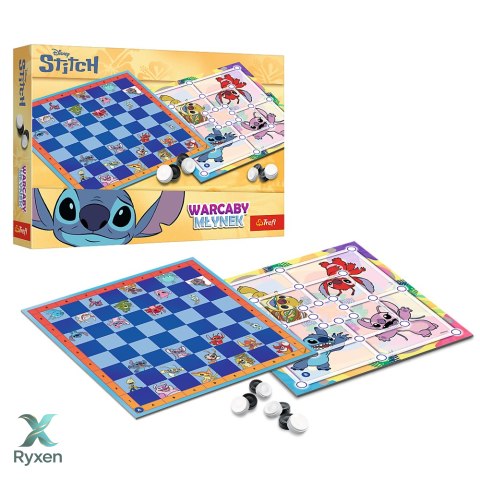 Gra planszowa Warcaby i Młynek Lilo & Stitch Trefl 02799 TREFL GRY