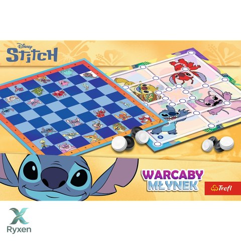 Gra planszowa Warcaby i Młynek Lilo & Stitch Trefl 02799 TREFL GRY