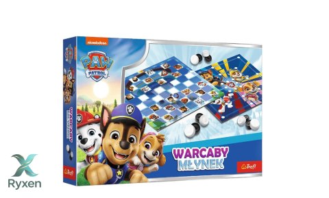 Gra planszowa Warcaby i Młynek Psi Patrol Trefl 02798 TREFL GRY