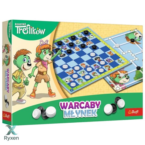 Gra planszowa Warcaby i Młynek Rodzina Treflików Trefl 02658 TREFL GRY